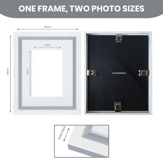 Masdun Metallica A3 Photo Frame - White