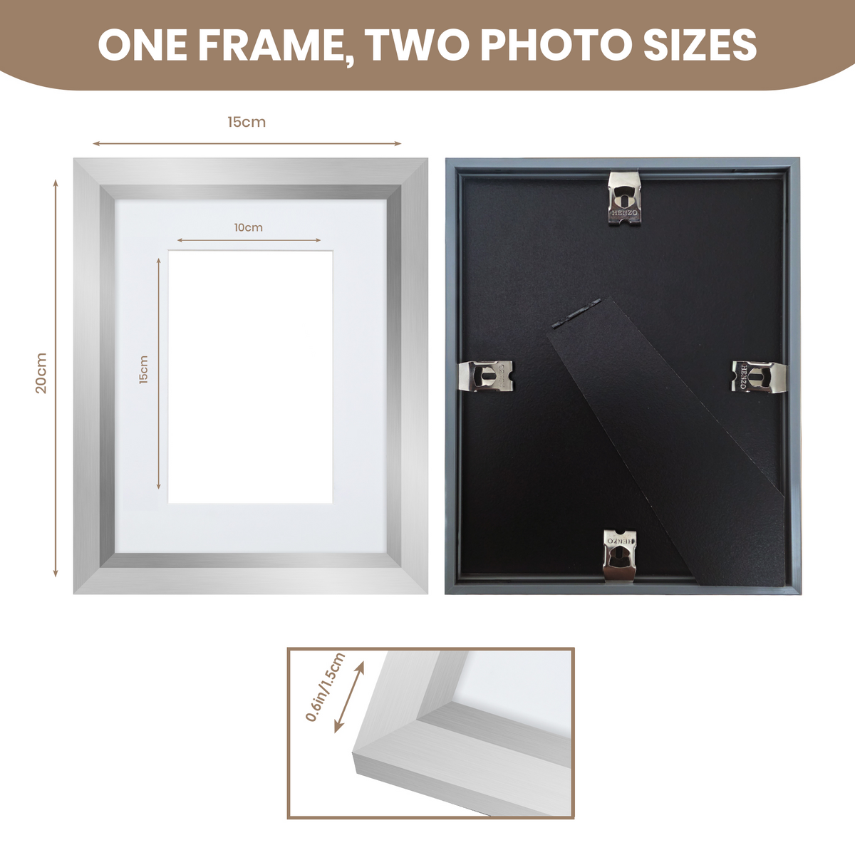 Masdun Metallica A5 Photo Frame - Silver