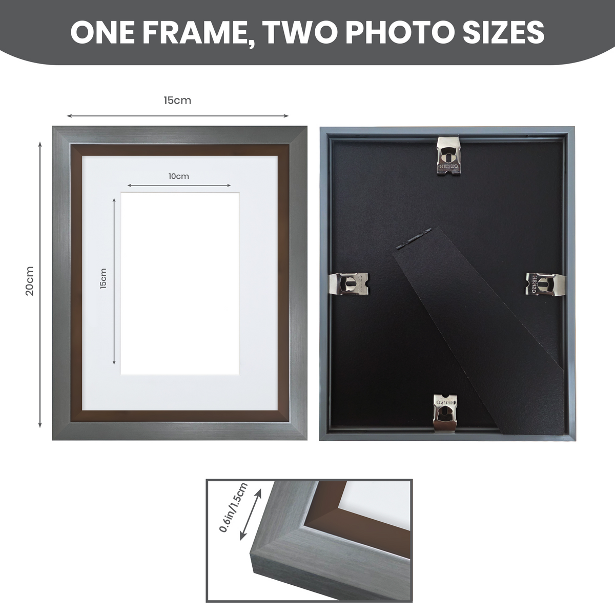 Masdun Metallica A5 Photo Frame - Steel