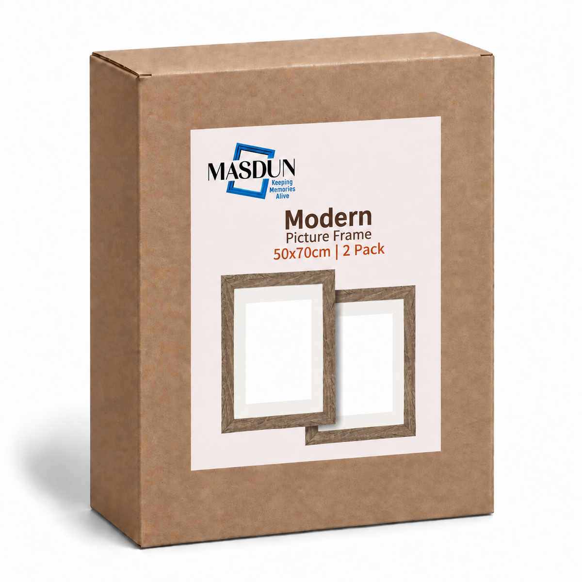 Masdun Modern 50x70cm Photo Frame - Medium Brown