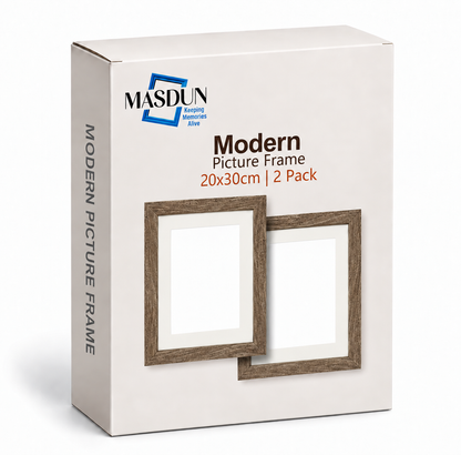 Masdun Modern A4 Photo Frame - Medium Brown