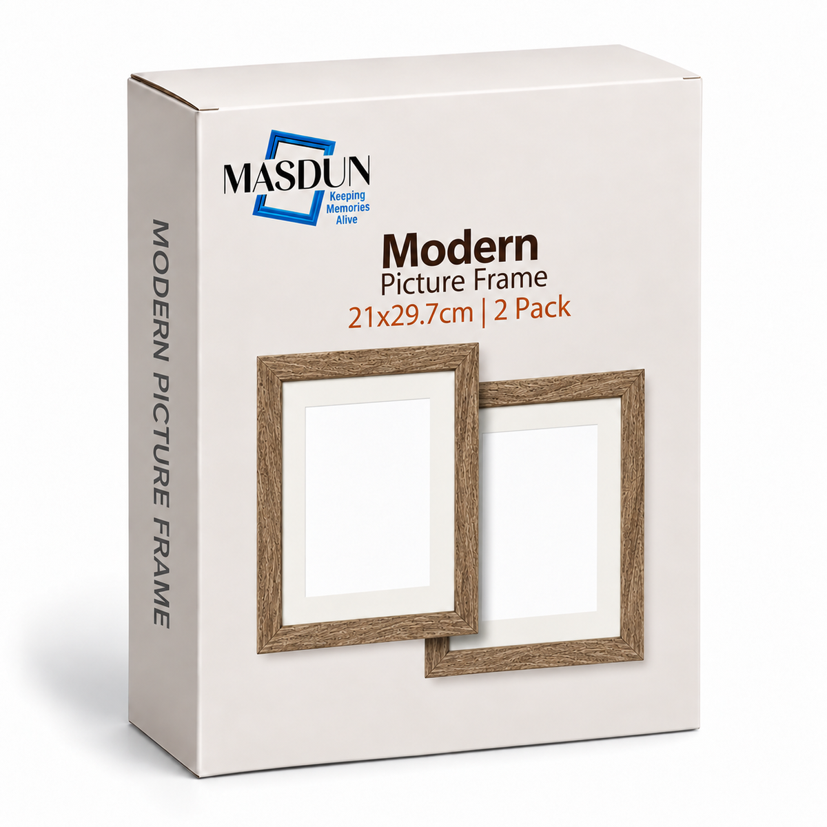 Masdun Modern A4/Certificate Photo Frame - Medium Brown