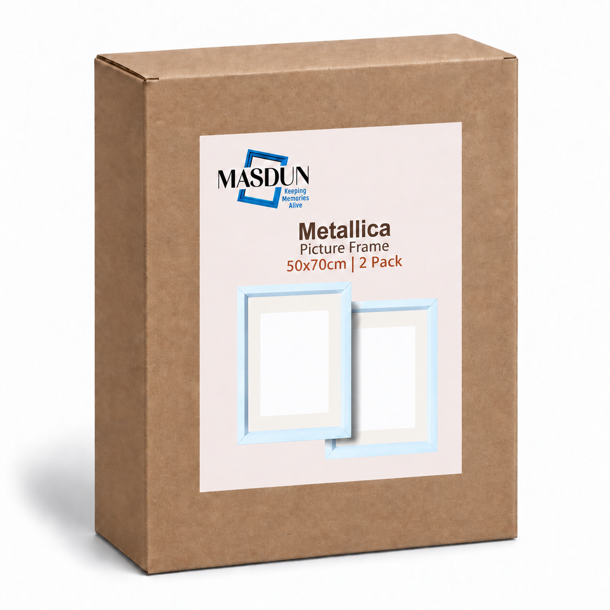 Masdun Metallica 50x70cm Photo Frame - White
