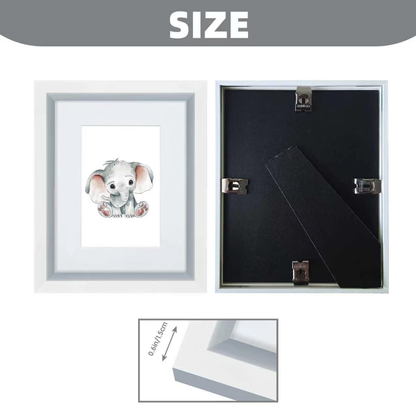 Masdun Metallica A5 Photo Frame - White - Nursery