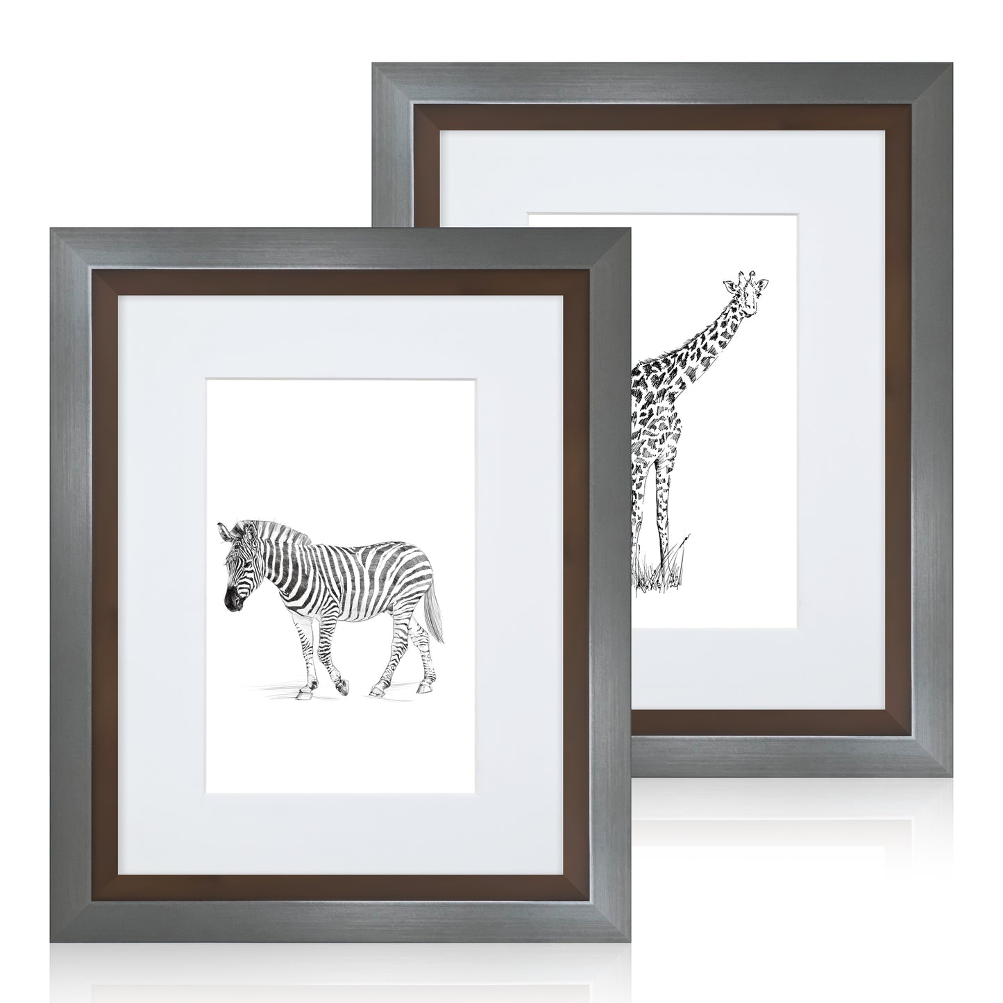 Masdun Metallica 50x70cm Photo Frame - Steel - Wildlife
