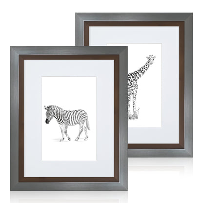 Masdun Metallica 50x70cm Photo Frame - Steel - Wildlife