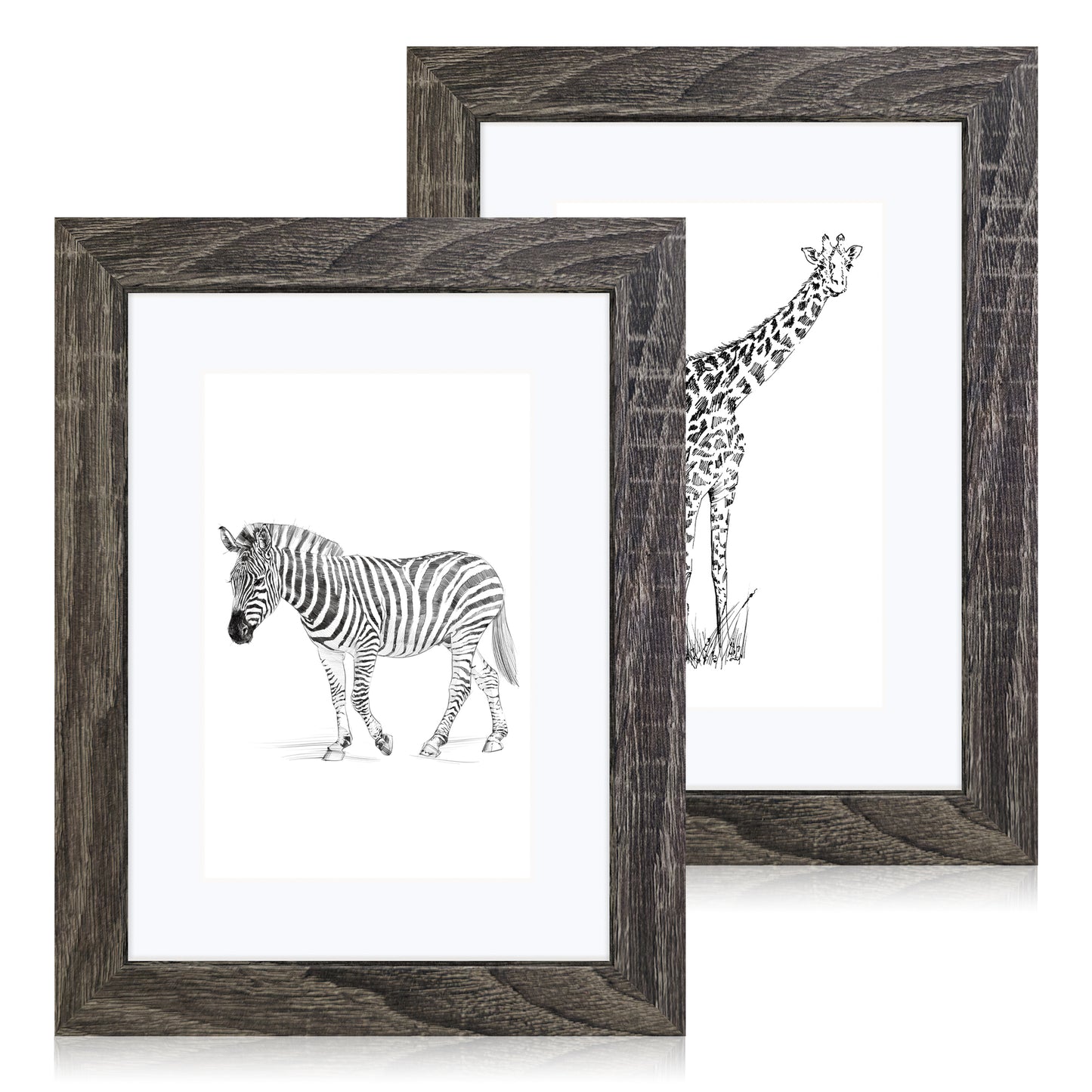 Masdun Modern A4/Certificate Photo Frame - Dark Grey - Wildlife