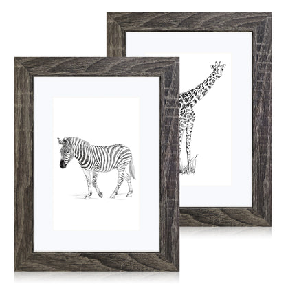 Masdun Modern A4/Certificate Photo Frame - Dark Grey - Wildlife