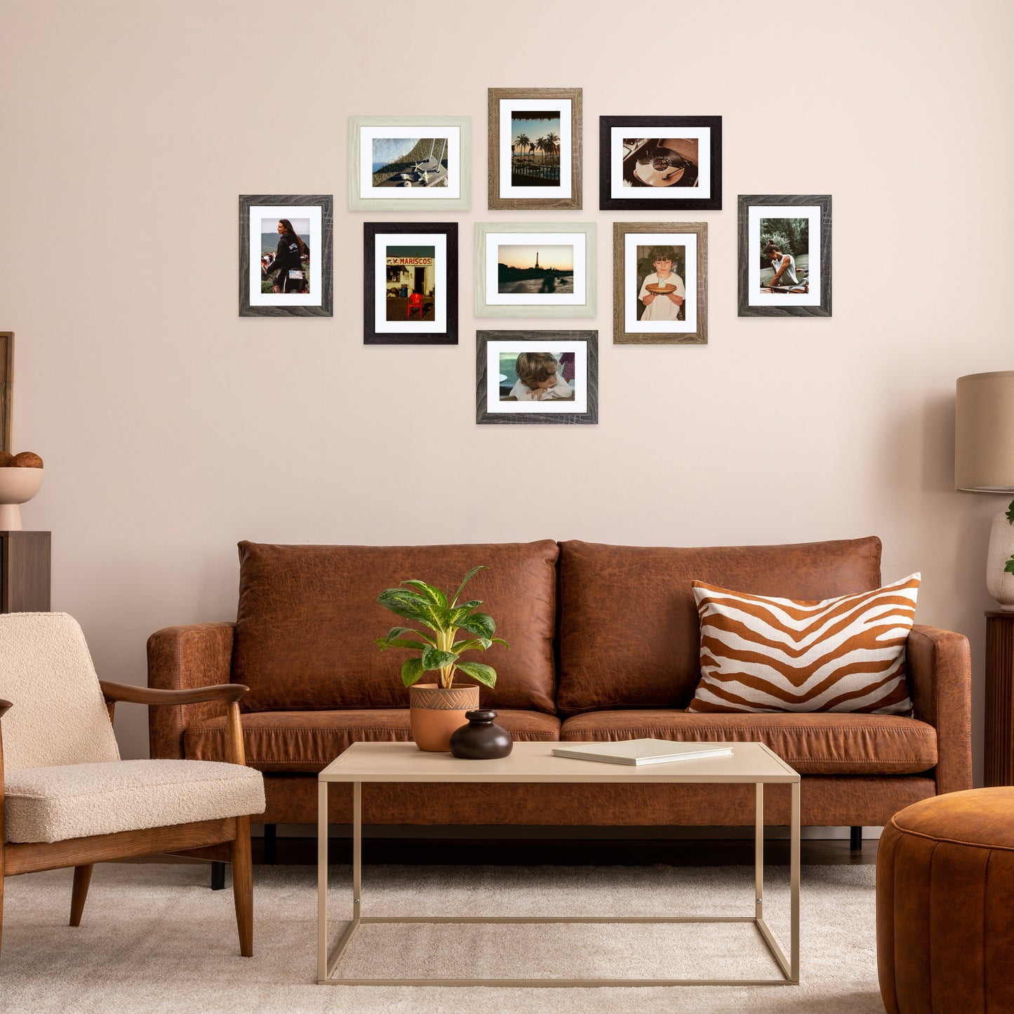 Masdun Modern 50x70cm Photo Frame - Dark Grey - Wildlife
