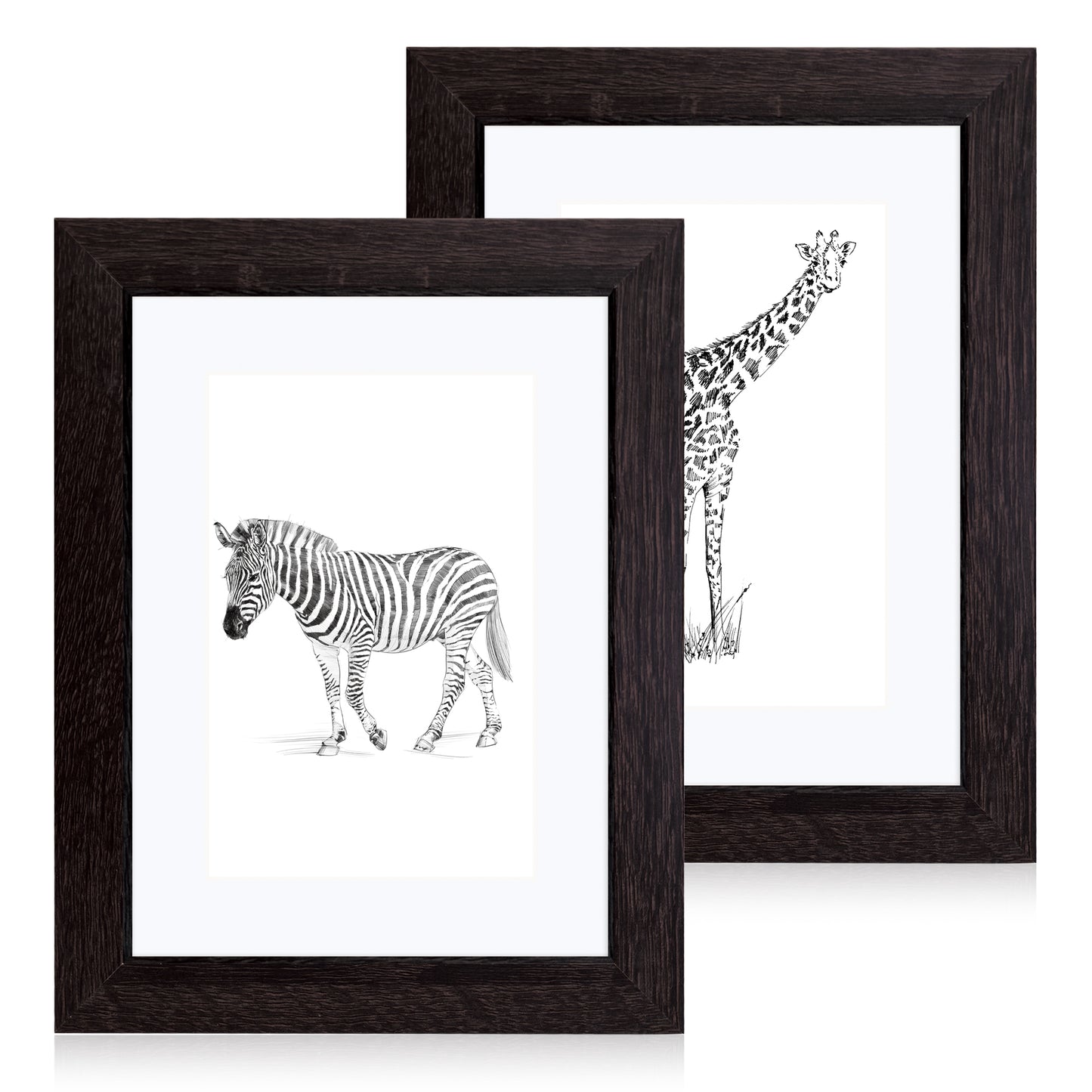 Masdun Modern A5 Photo Frame - Dark Brown - Wildlife
