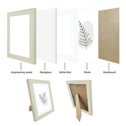 Masdun Modern A5 Photo Frame - White - Minimal