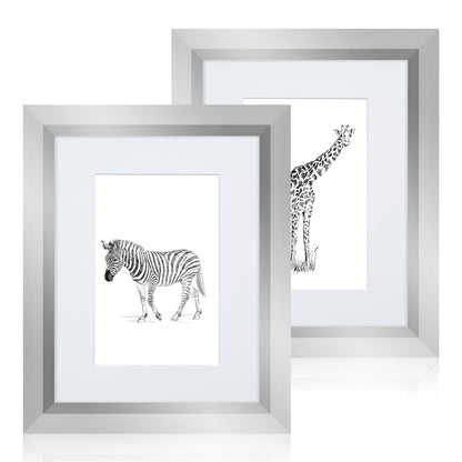 Masdun Metallica 50x70cm Photo Frame - Silver - Wildlife