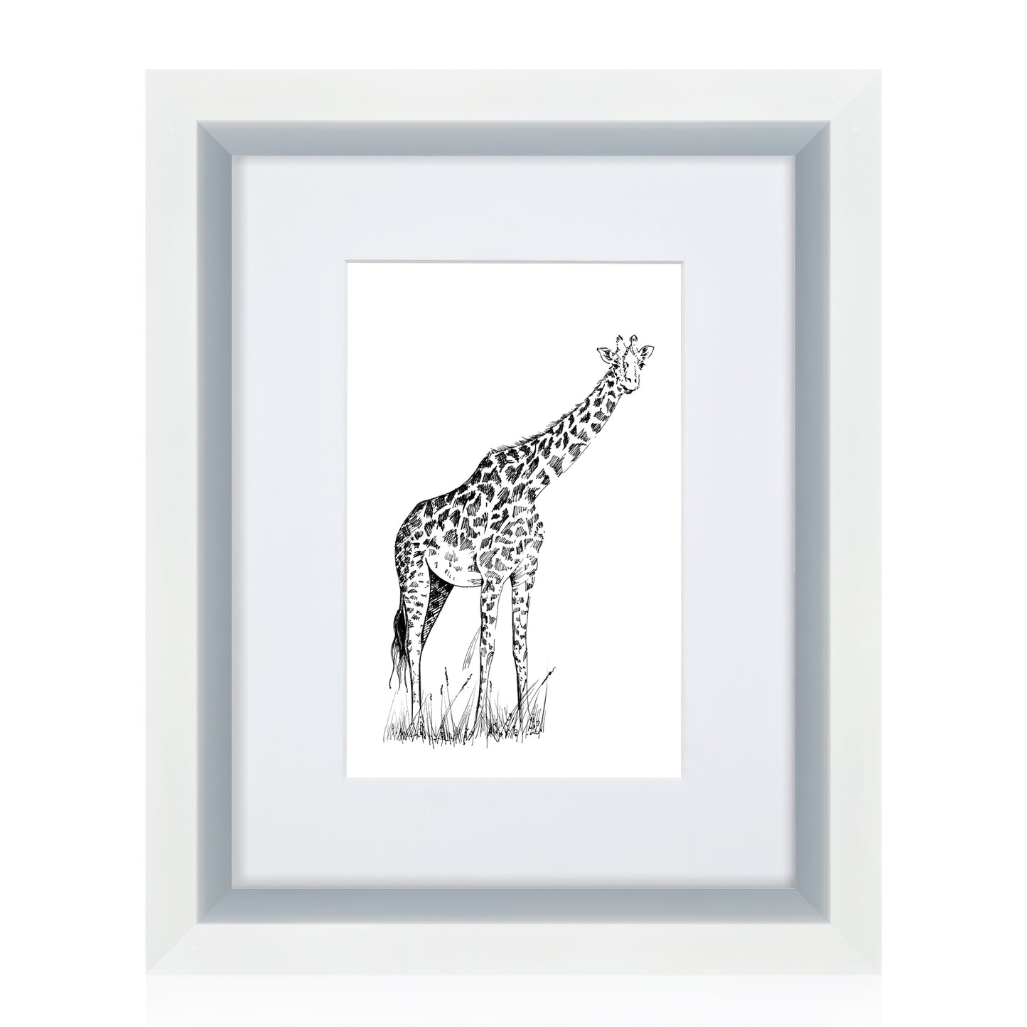 Masdun Metallica A5 Photo Frame - White - Wildlife
