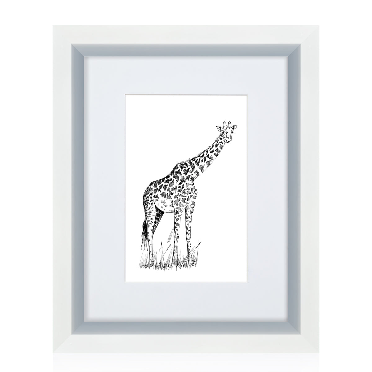 Masdun Metallica 50x70cm Photo Frame - White - Wildlife