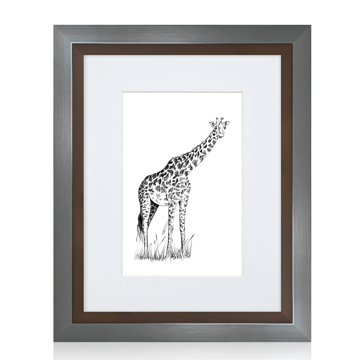 Masdun Metallica A5 Photo Frame - Steel - Wildlife