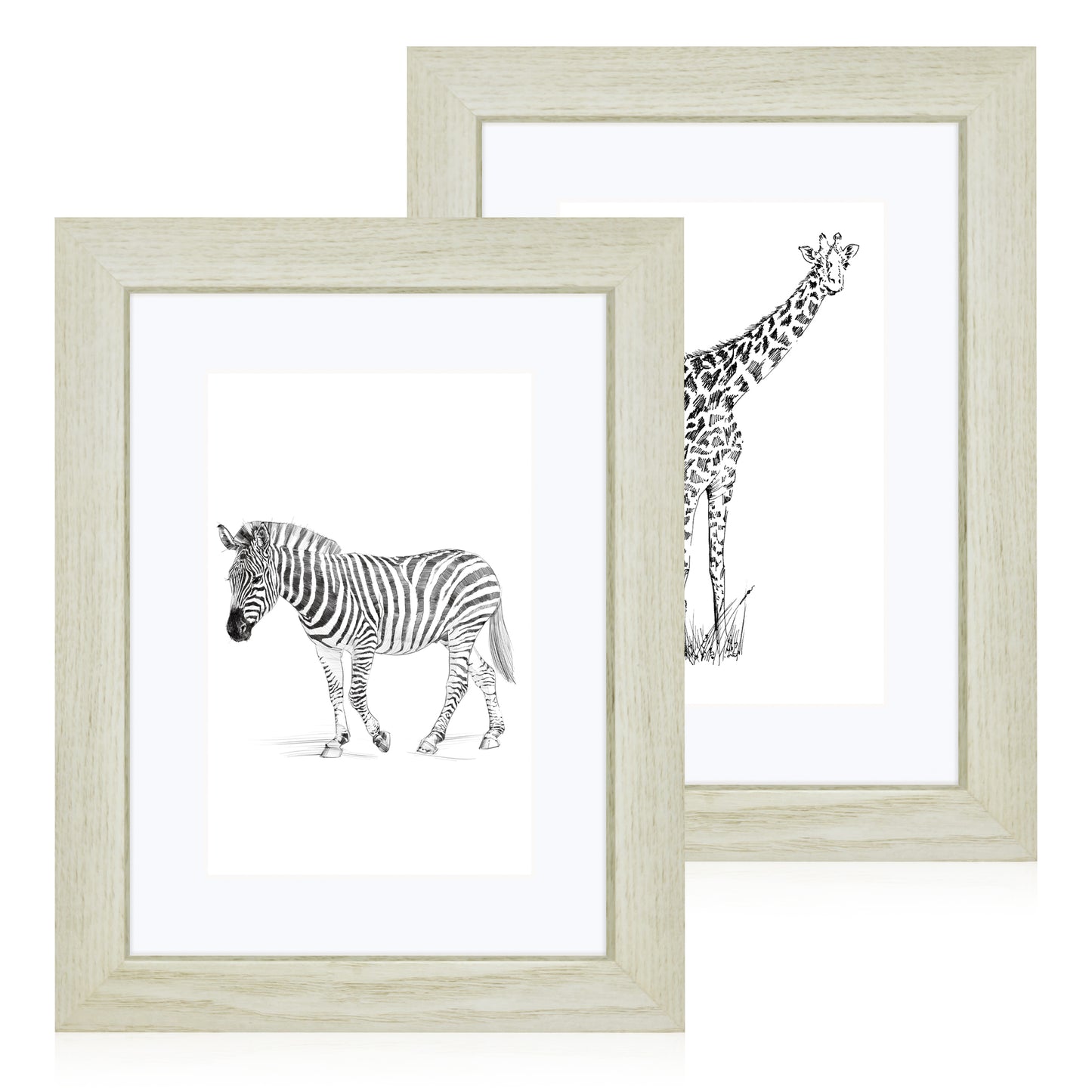 Masdun Modern A4/Certificate Photo Frame - White - Wildlife