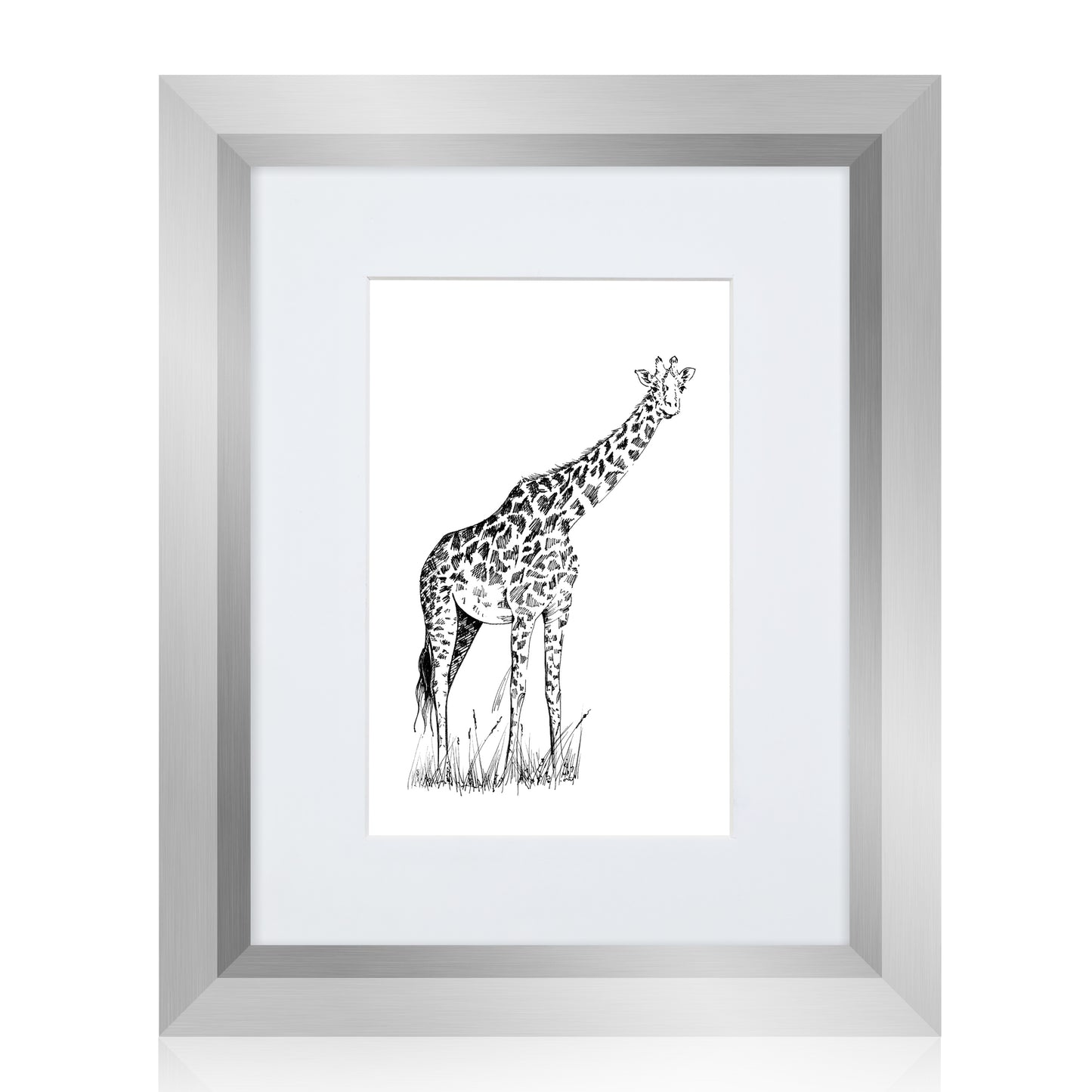 Masdun Metallica A4/Certificate Photo Frame - Silver - Wildlife