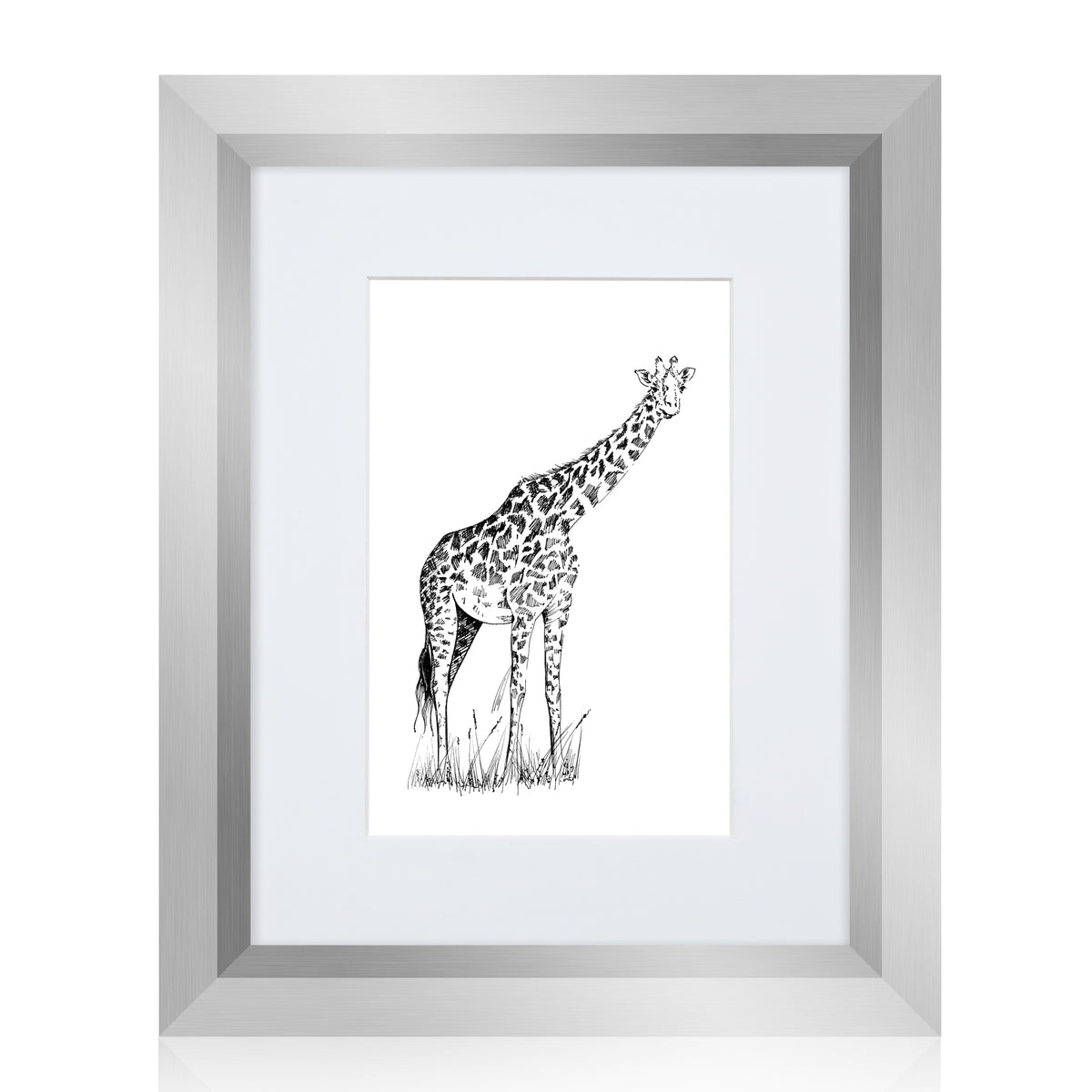 Masdun Metallica A4/Certificate Photo Frame - Silver - Wildlife