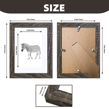 Masdun Modern A4/Certificate Photo Frame - Dark Grey - Wildlife