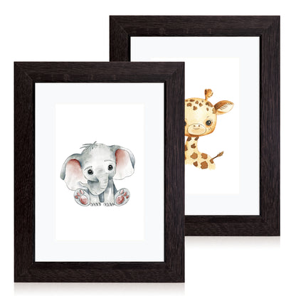 Masdun Modern A4 Photo Frame - Dark Brown - Nursery