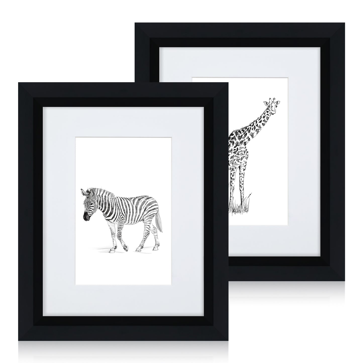 Masdun Metallica A3 Photo Frame - Black - Wildlife