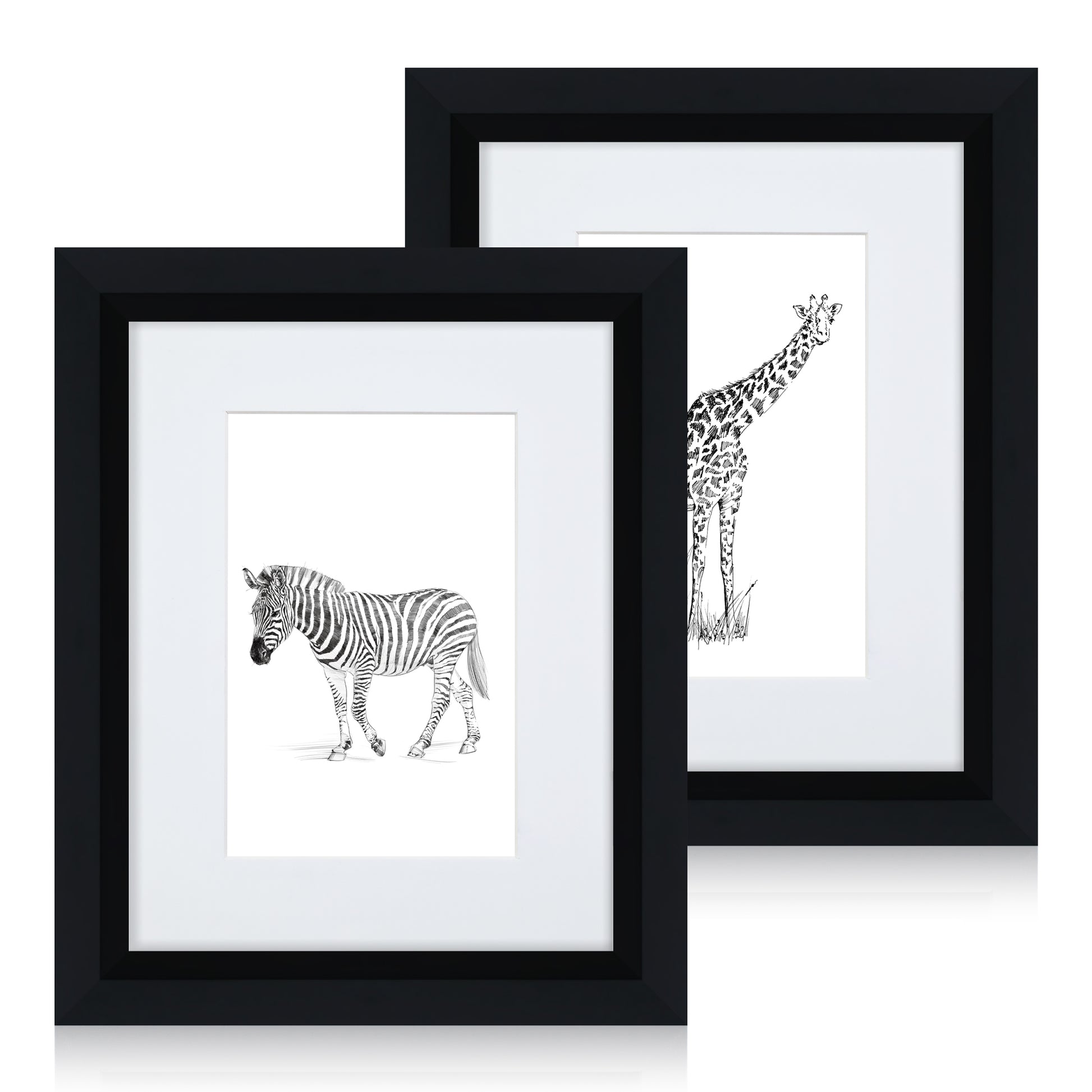 Masdun Metallica A3 Photo Frame - Black - Wildlife