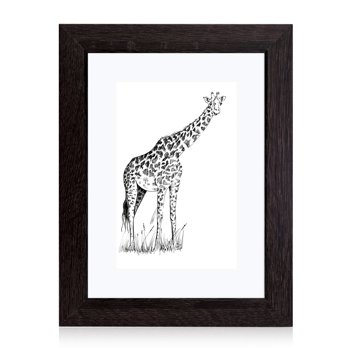 Masdun Modern 50x70cm Photo Frame - Dark Brown - Wildlife