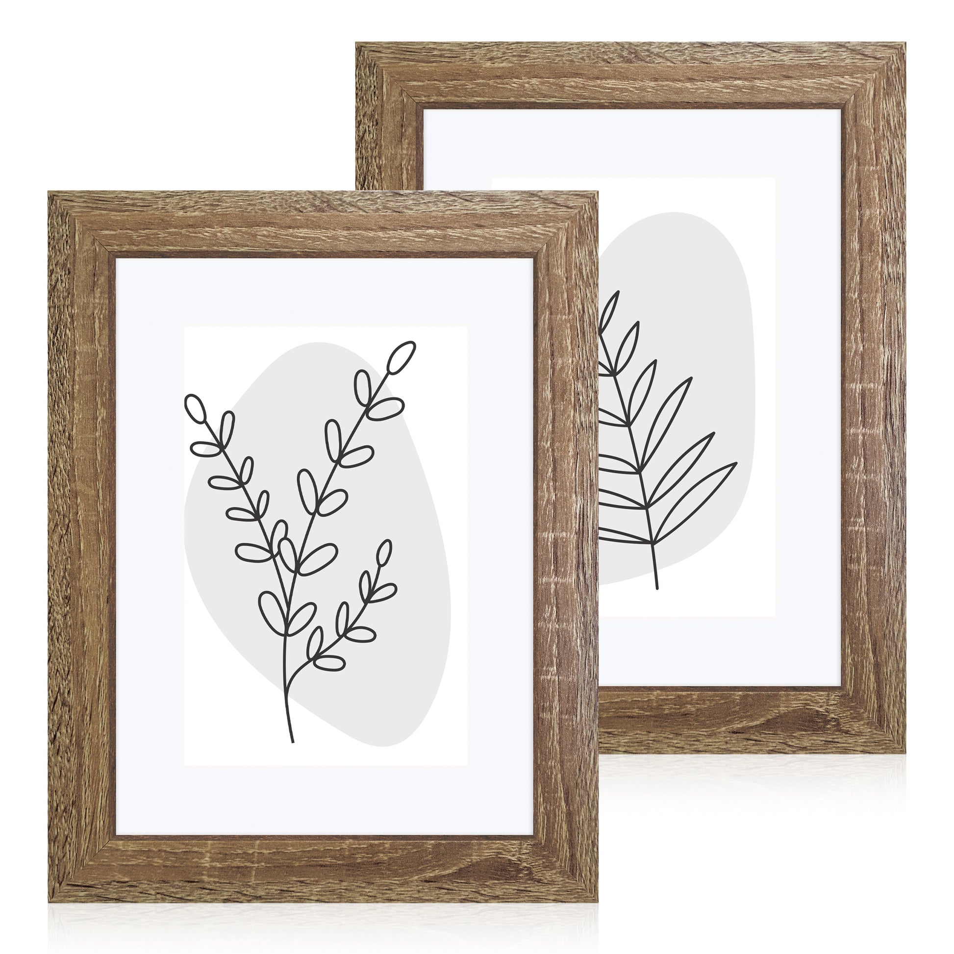 Masdun Modern A5 Photo Frame - Medium Brown - Minimal
