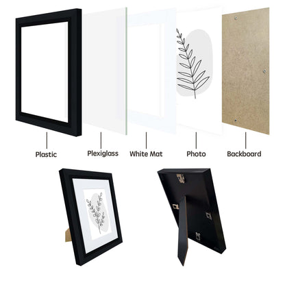 Masdun Metallica A4/Certificate Photo Frame - Black - Minimal