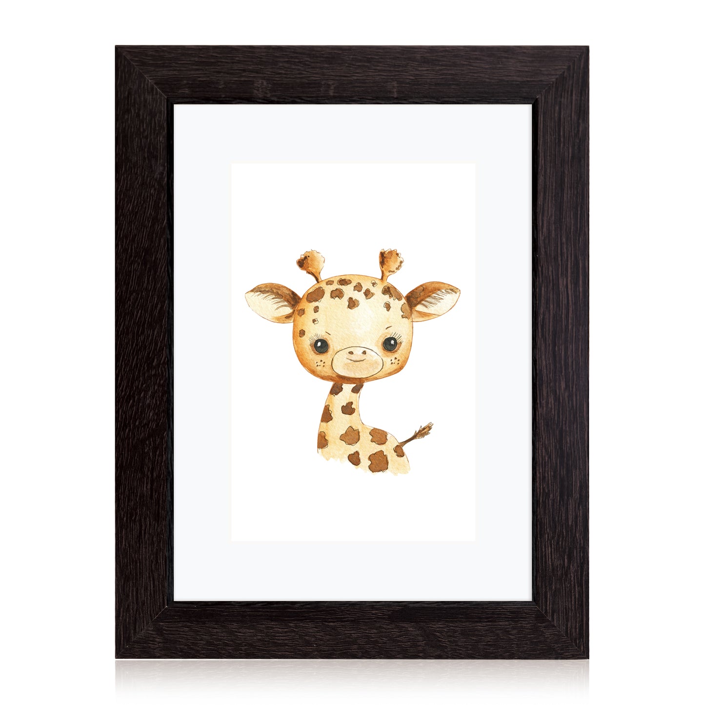Masdun Modern A4 Photo Frame - Dark Brown - Nursery