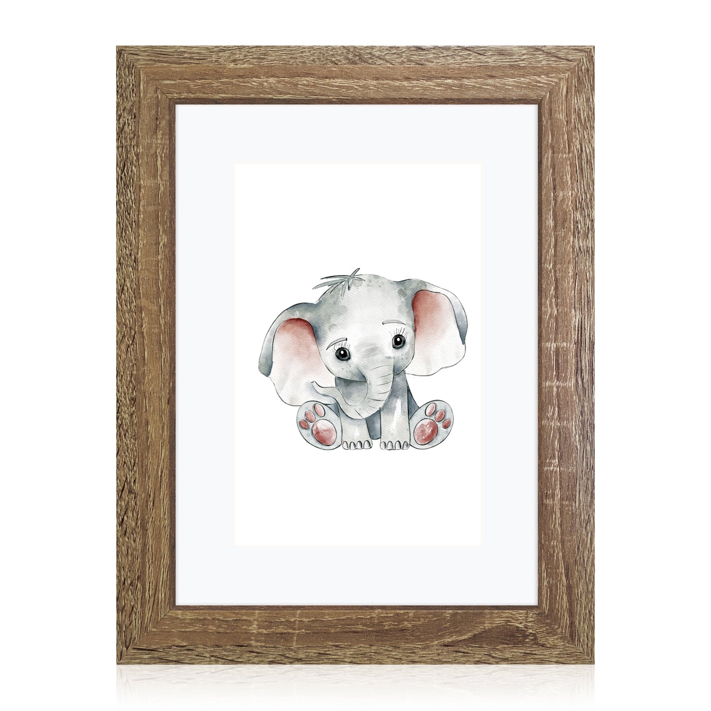 Masdun Modern 50x70cm Photo Frame - Medium Brown - Nursery