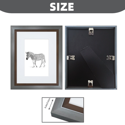 Masdun Metallica A3 Photo Frame - Steel - Wildlife