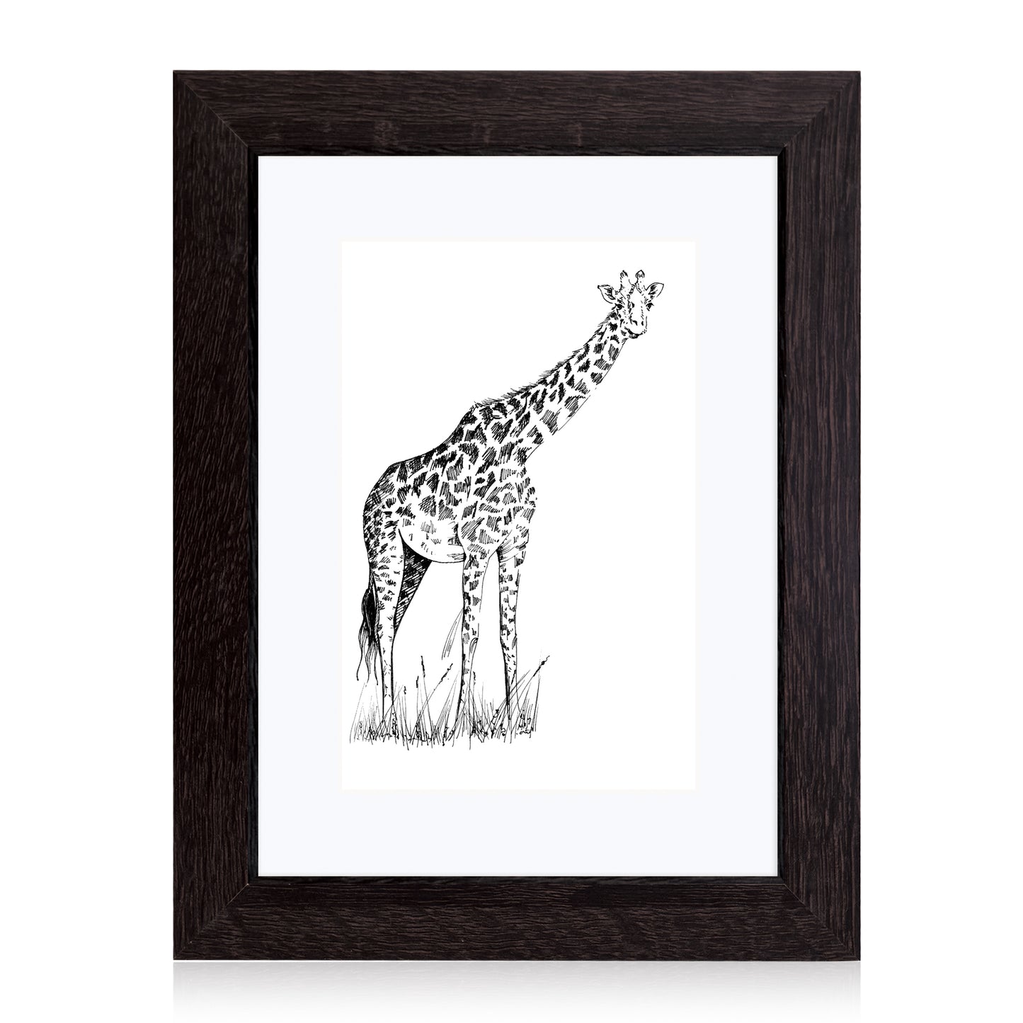 Masdun Modern A4 Photo Frame - Dark Brown - Wildlife