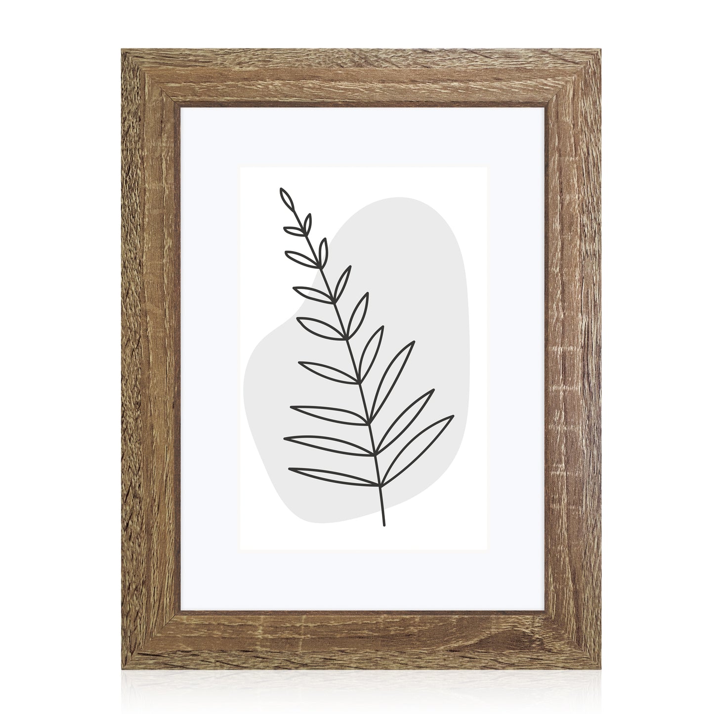 Masdun Modern 50x70cm Photo Frame - Medium Brown - Minimal
