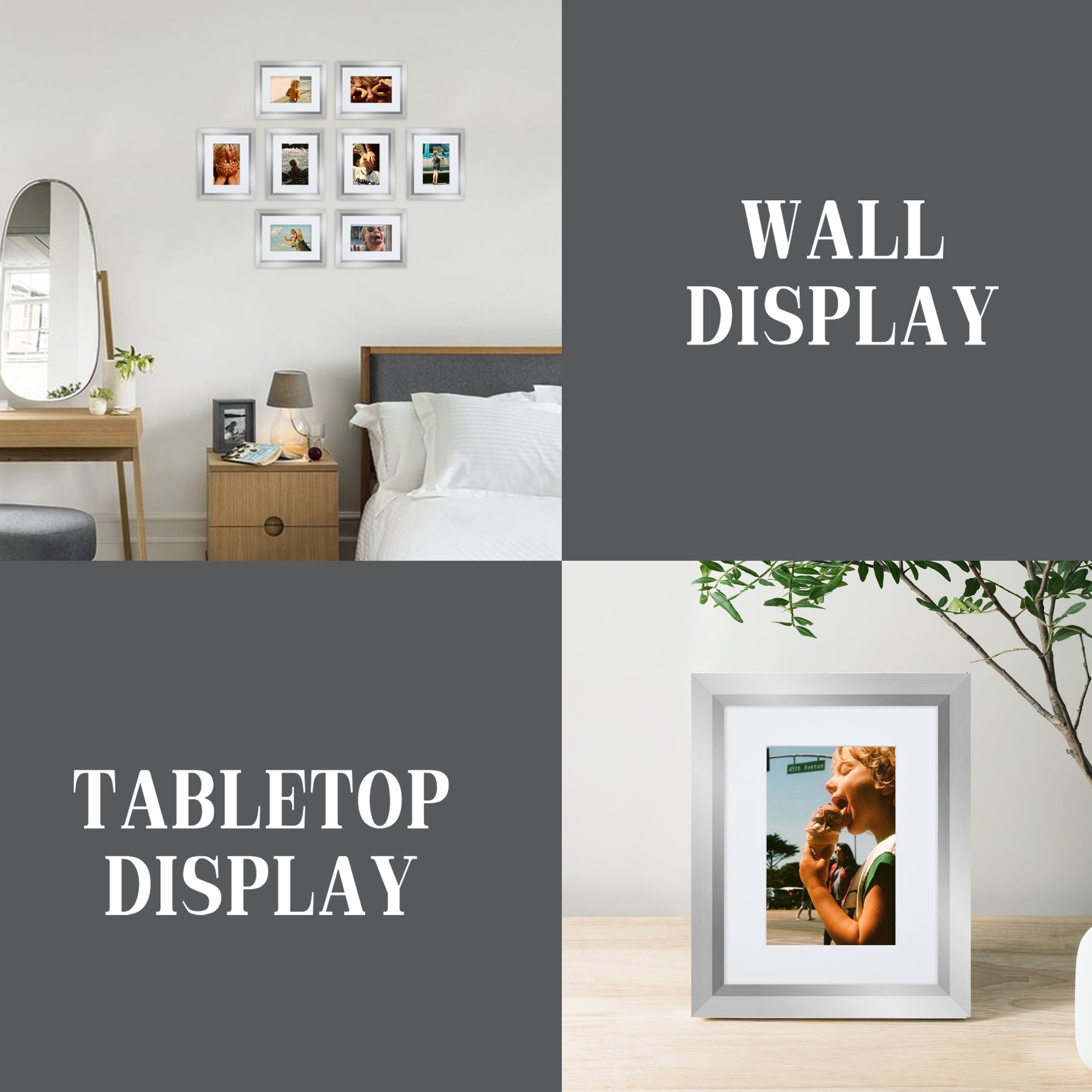 Masdun Metallica A3 Photo Frame - Silver - Minimal