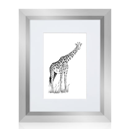 Masdun Metallica A5 Photo Frame - Silver - Wildlife