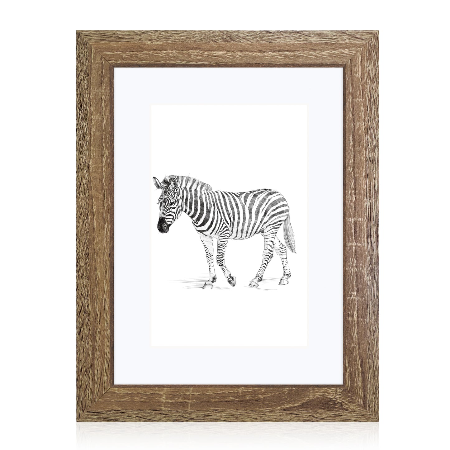 Masdun Modern 30x45cm Photo Frame - Medium Brown - Wildlife