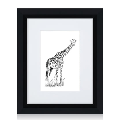 Masdun Metallica A4/Certificate Photo Frame - Black - Wildlife