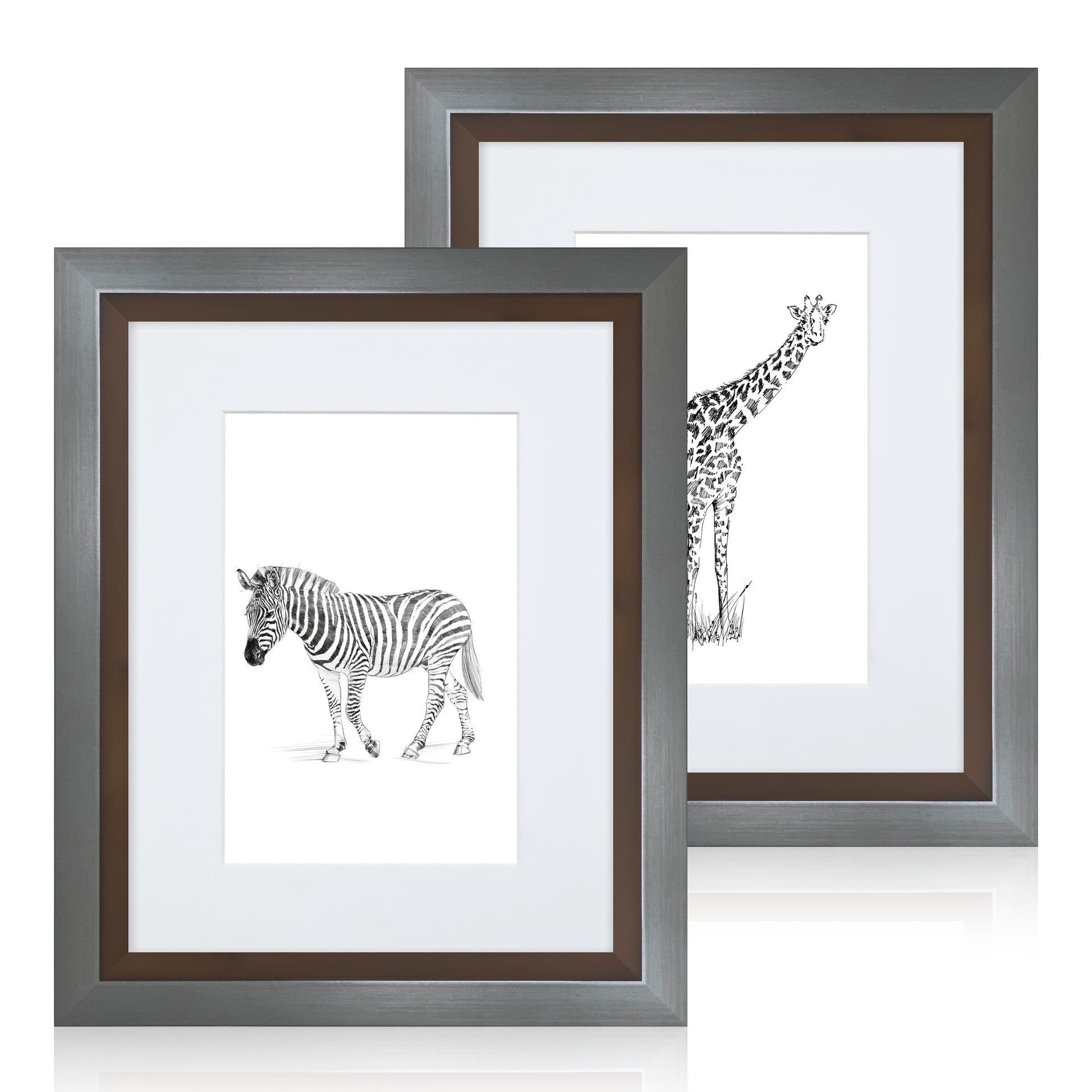 Masdun Metallica A4 Photo Frame - Steel - Wildlife