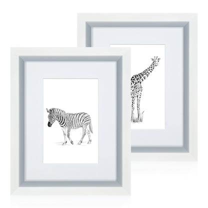 Masdun Metallica A5 Photo Frame - White - Wildlife