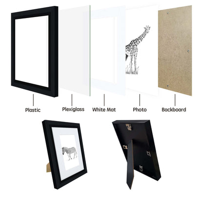 Masdun Metallica 50x70cm Photo Frame - Black - Wildlife