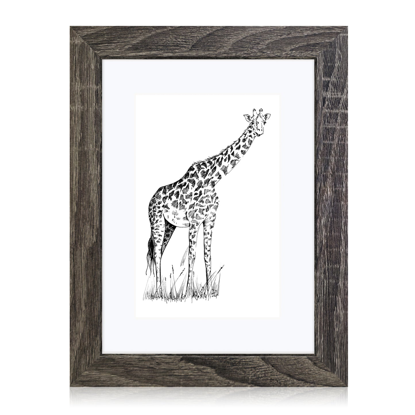 Masdun Modern A4/Certificate Photo Frame - Dark Grey - Wildlife