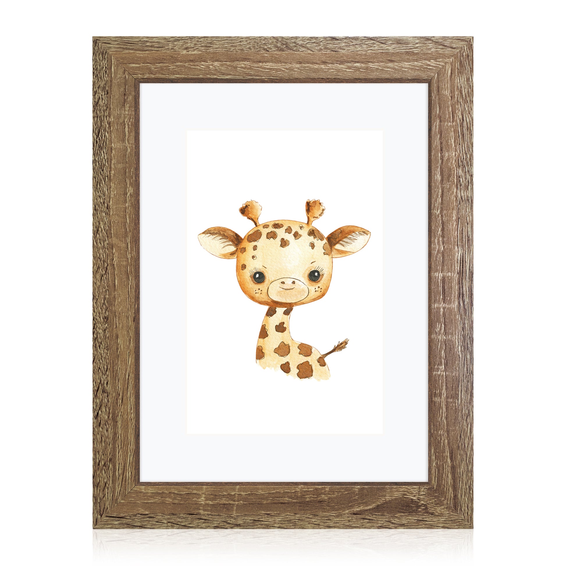 Masdun Modern A4 Photo Frame - Medium Brown - Nursery