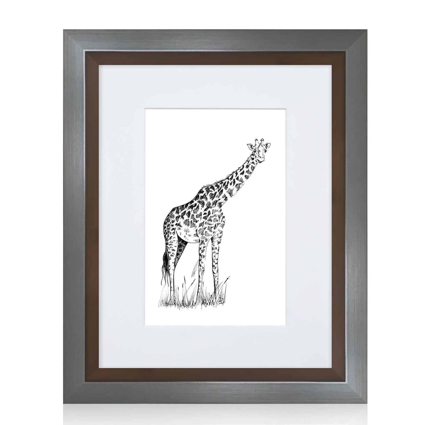 Masdun Metallica A4/Certificate Photo Frame - Steel - Wildlife