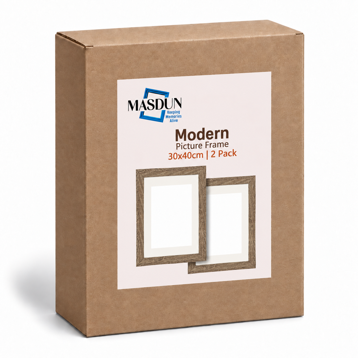 Masdun Modern 30x45cm Photo Frame - Medium Brown
